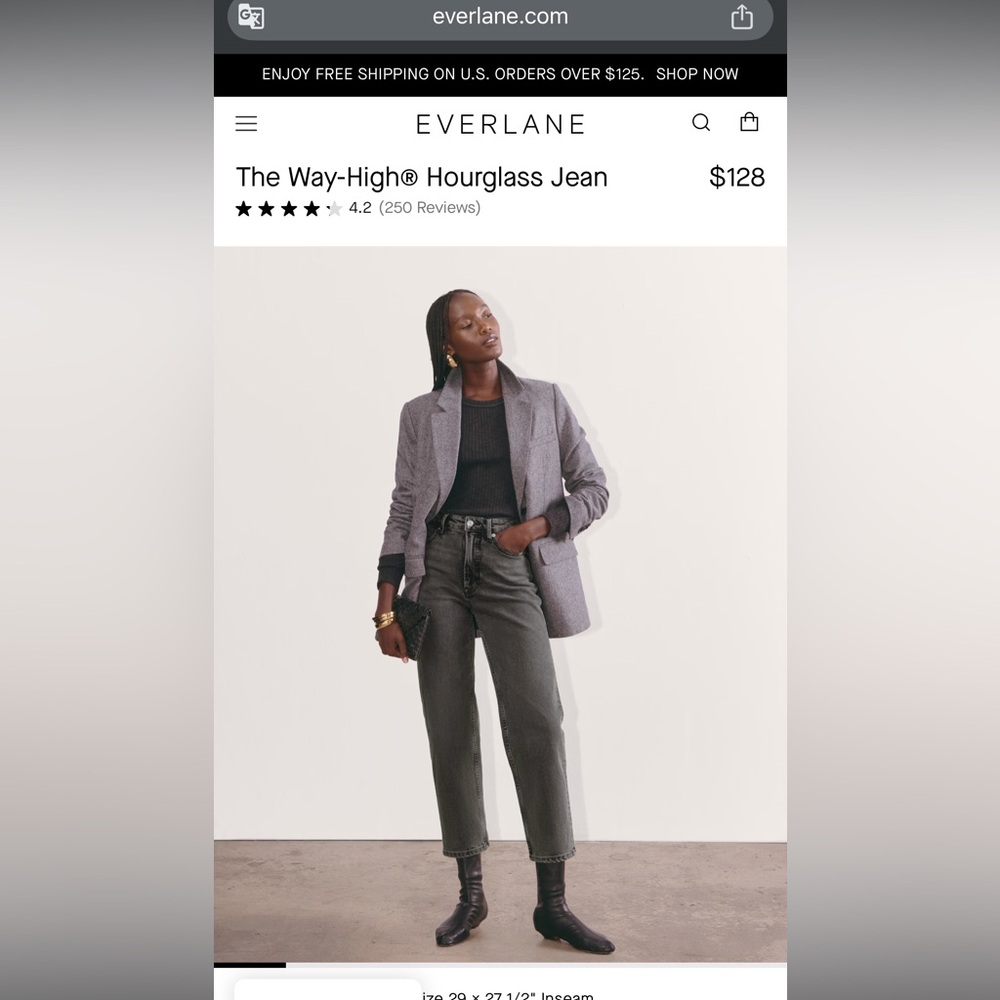 Everlane the relaxed straight jean.New no tags